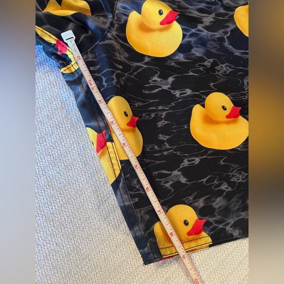 Men’s NEFF Rubber Ducky Swim Trunks Black Medium - Picture 6 of 7